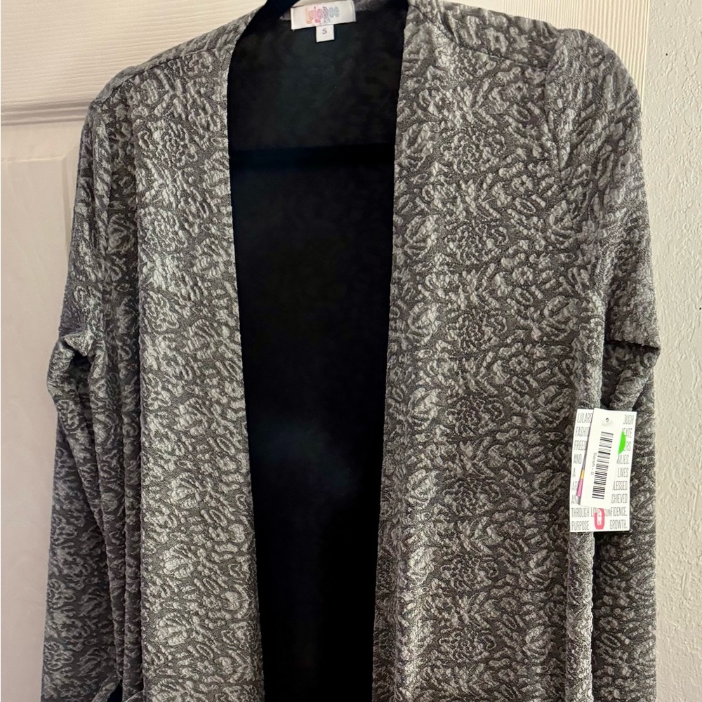 LuLaRoe Gray Patterned Jacket